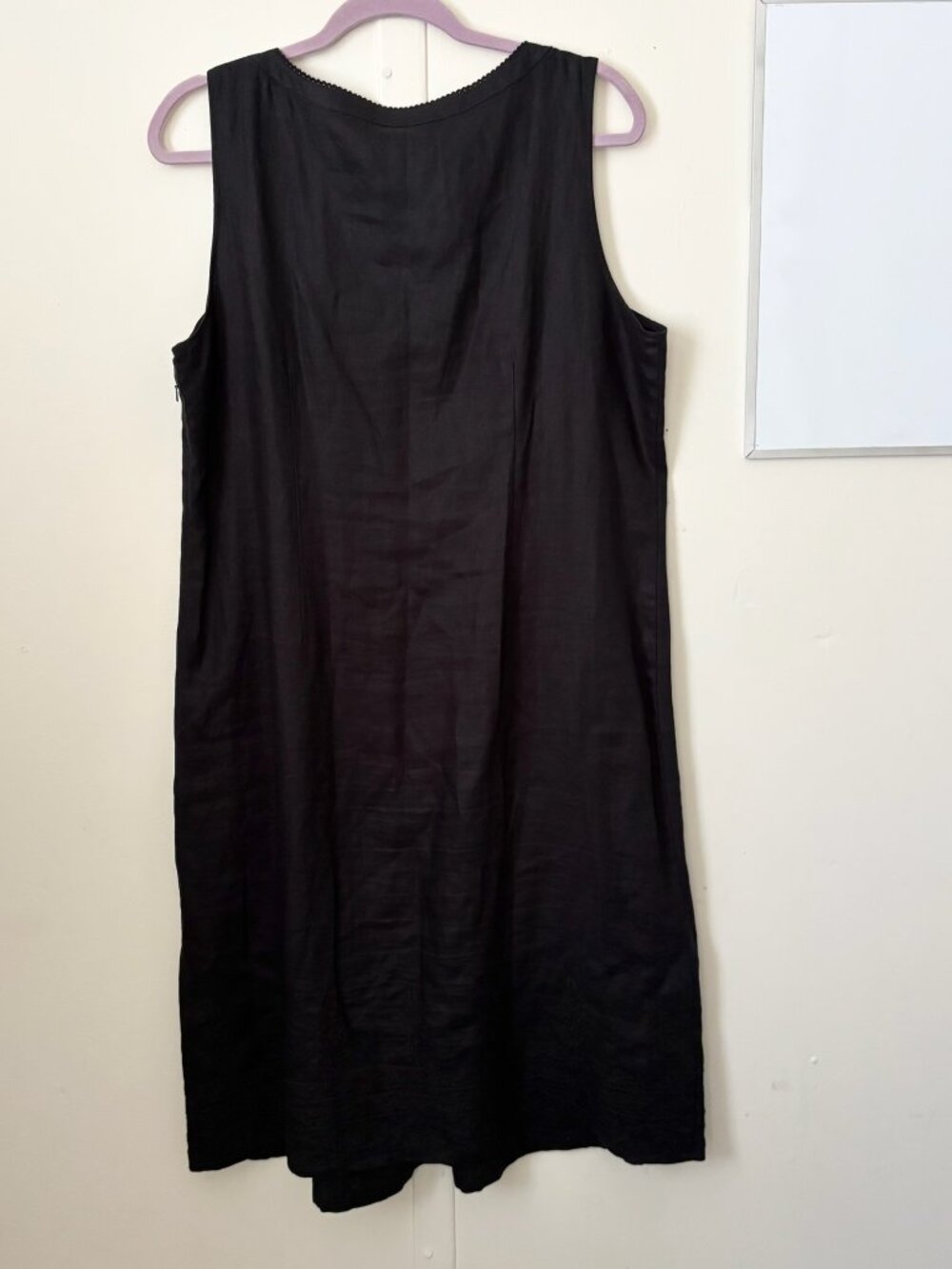 J Jill Linen Pintuck Bodice Embroidered Midi Dress - Picture 6 of 7